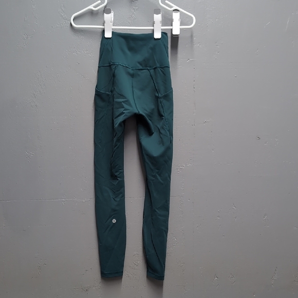 lululemon athletica Pants - Lululemon Teal Leggings Size 2